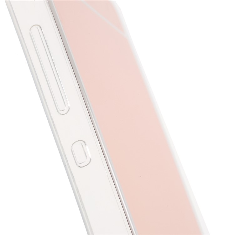 Mirror Effect Acrylic Back TPU Edges Cover for Huawei P8 Lite - Rose Gold-6