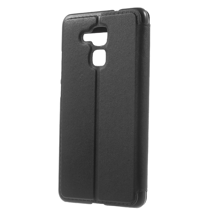 Window View Slim Leather Case for Huawei Honor 5c / GT3 - Black-2
