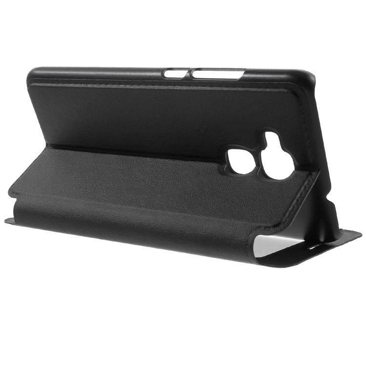 Window View Slim Leather Case for Huawei Honor 5c / GT3 - Black-3