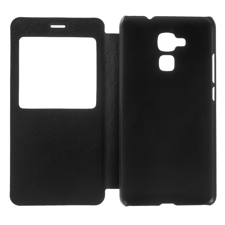 Window View Slim Leather Case for Huawei Honor 5c / GT3 - Black-5