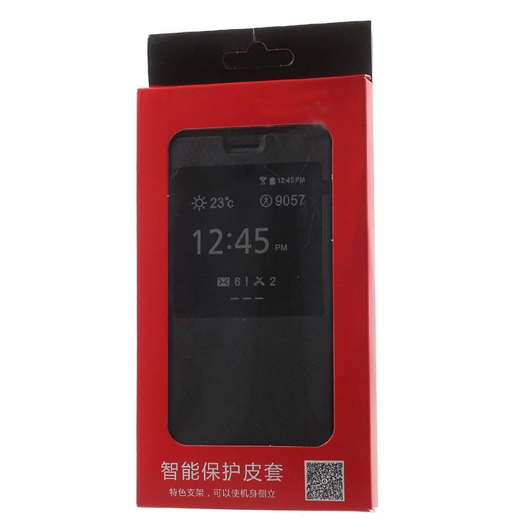 Window View Slim Leather Case for Huawei Honor 5c / GT3 - Black-9
