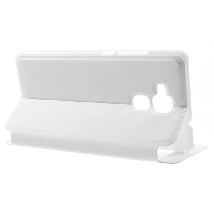 Window View Slim Leather Cover for Huawei Honor 5c / GT3 - White-3