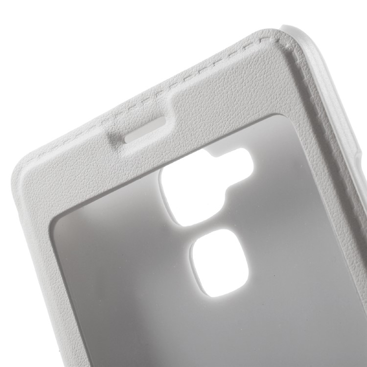 Window View Slim Leather Cover for Huawei Honor 5c / GT3 - White-6