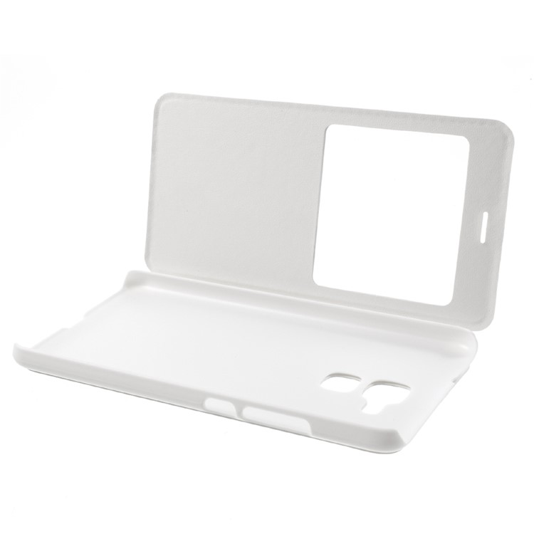 Window View Slim Leather Cover for Huawei Honor 5c / GT3 - White-8