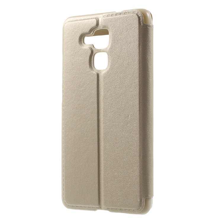 Slim Leather Stand View Case Cover for Huawei Honor 5c / GT3 - Gold-2