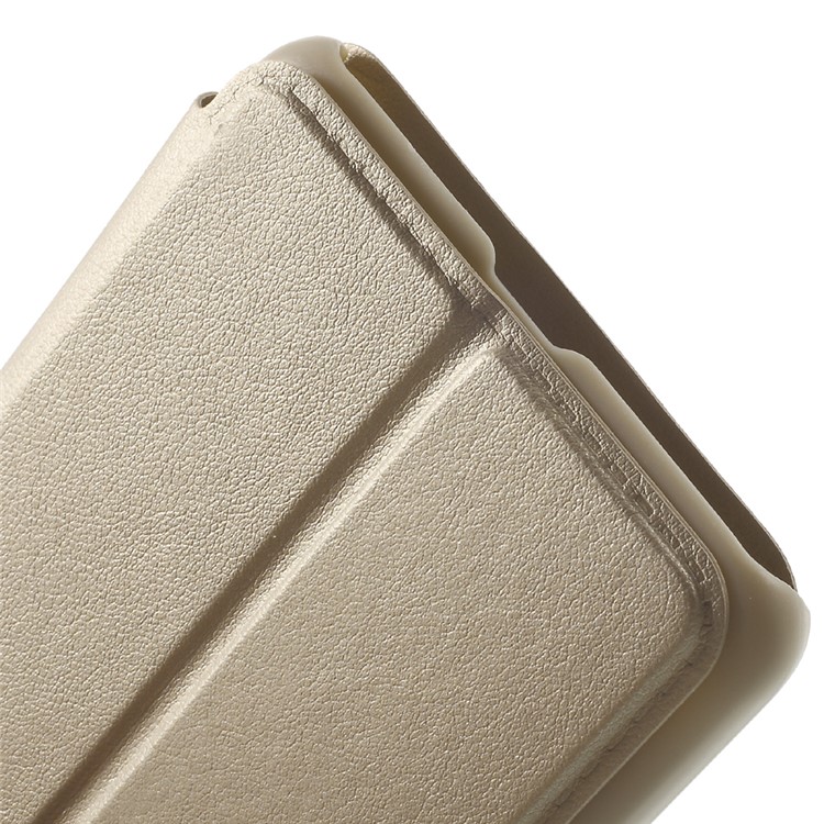 Slim Leather Stand View Case Cover for Huawei Honor 5c / GT3 - Gold-7