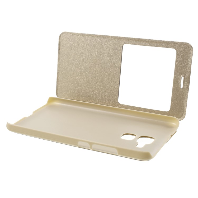 Slim Leather Stand View Case Cover for Huawei Honor 5c / GT3 - Gold-8