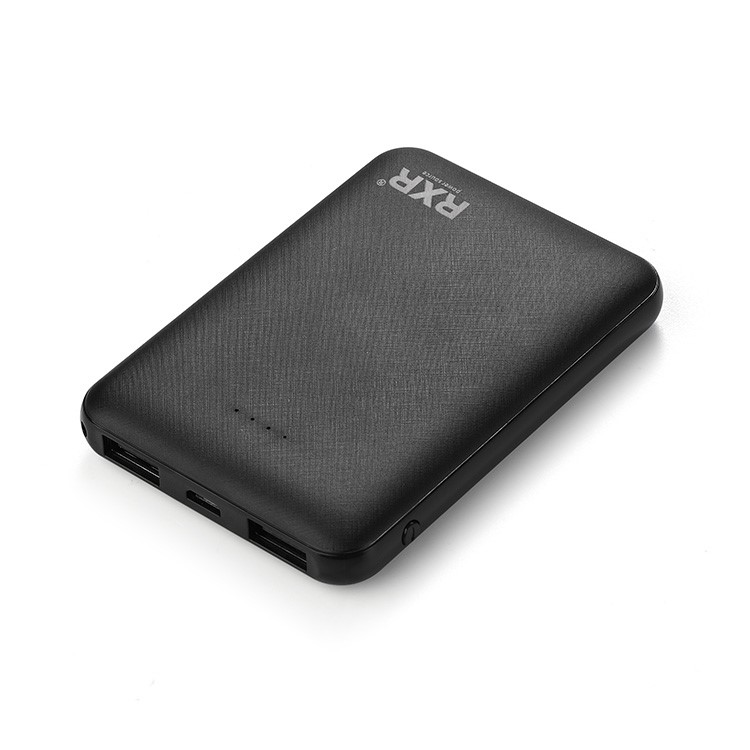 RXR-201 5000mAh Power Bank Portable Charger with Dual USB Output for Apple Samsung Huawei Etc - Black-2