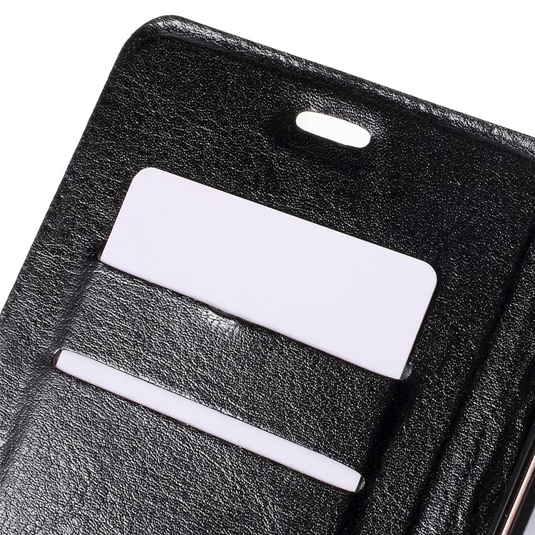 Crazy Horse Card Holder Leather Flip Case for Huawei P9 Plus - Black-8