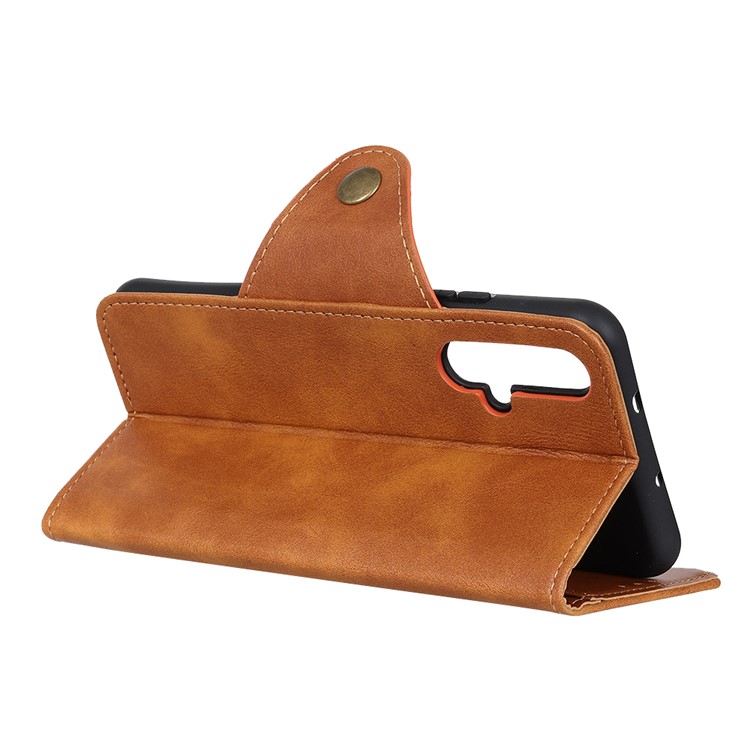 Leather Wallet Stand Case Cover for Huawei Nova 5 - Brown-11