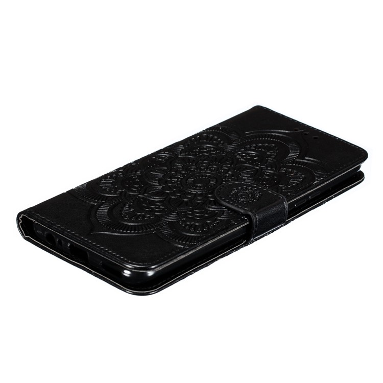 Imprint Flower Leather Mobile Shell for Huawei Y9 Prime 2019 / Huawei P Smart Z - Black-5