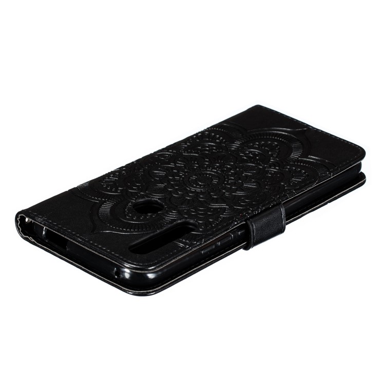Imprint Flower Leather Mobile Shell for Huawei Y9 Prime 2019 / Huawei P Smart Z - Black-6