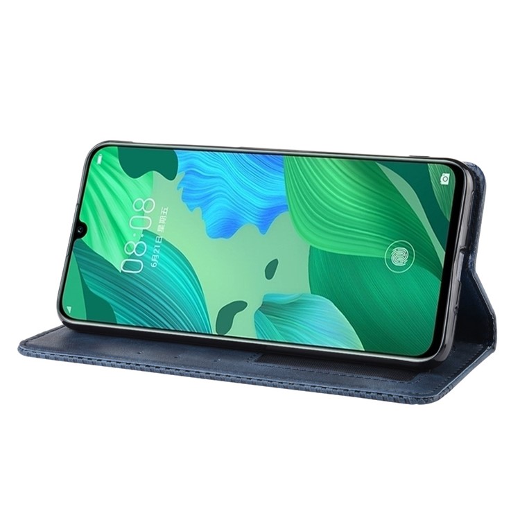 Vintage Auto-absorbed Leather Phone Cover for Huawei nova 5 / nova 5 Pro - Blue-5
