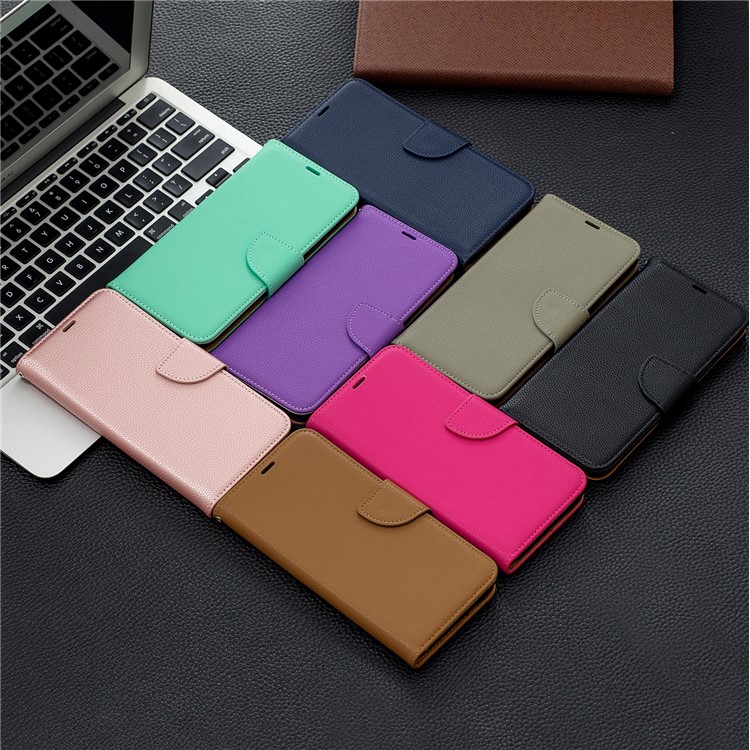 Litchi Texture Leather Wallet Stand Case for Huawei P Smart Z - Black-10