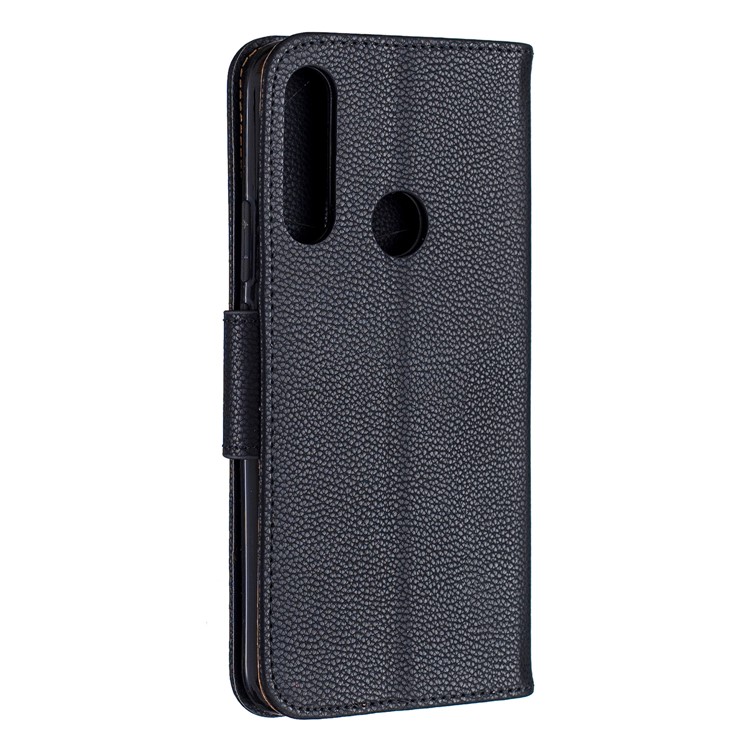 Litchi Texture Leather Wallet Stand Case for Huawei P Smart Z - Black-3