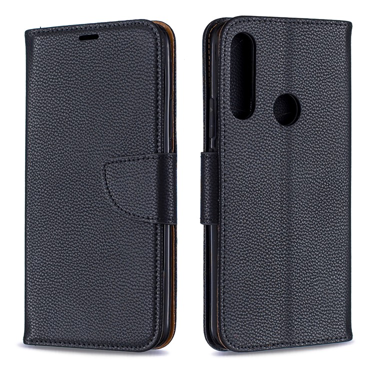 Litchi Texture Leather Wallet Stand Case for Huawei P Smart Z - Black-4