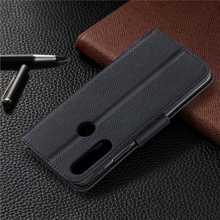 Litchi Texture Leather Wallet Stand Case for Huawei P Smart Z - Black-8