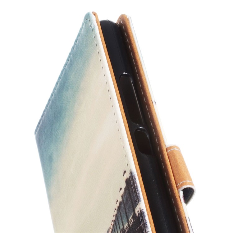 PU Leather Cover Wallet Case for Huawei P9 Lite/G9 Lite - Dock at Sunset-3