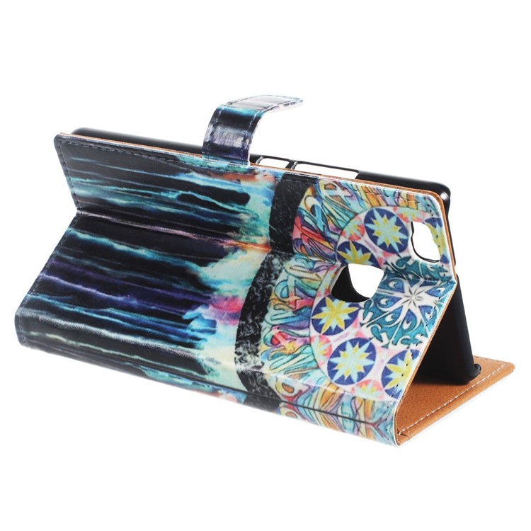 Leather Stand Card Slot Case for Huawei P9 Lite/G9 Lite - Tribal Dreamcatcher-6