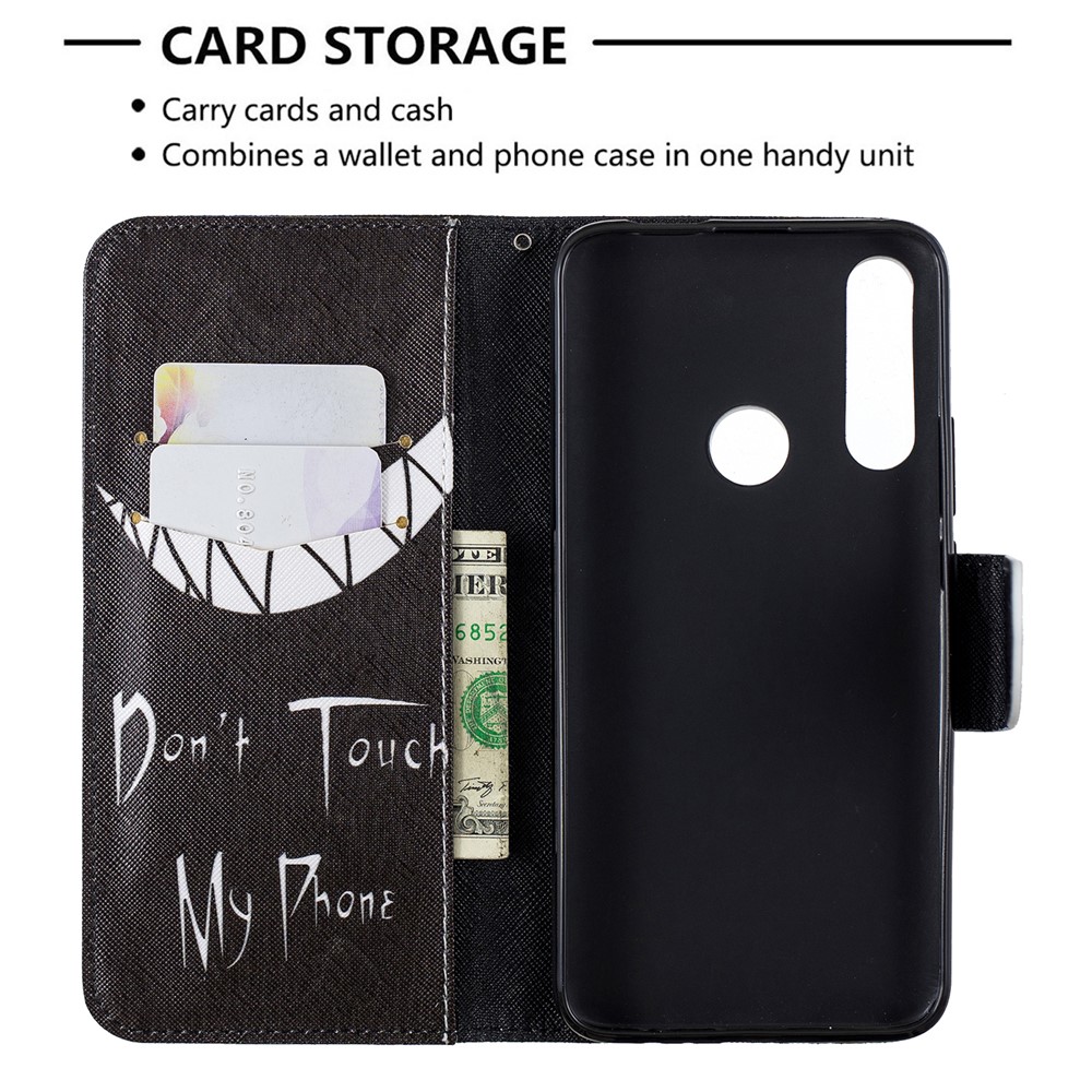 Pattern Printing PU Leather Flip Stand Cell Phone Shell for Huawei P Smart Z - Do not Touch My Phone-6