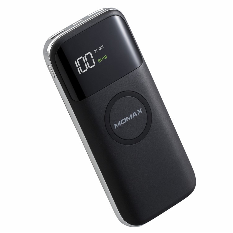 MOMAX Q.Power AIR2 Wireless External Battery Pack 10000mAh Digital Display Wireless Power Bank - Black-4
