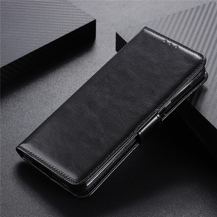 Crazy Horse Texture Leather Phone Wallet Case for Huawei nova 5/nova 5 Pro - Black-8