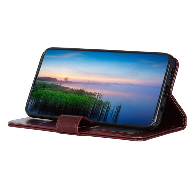 Crazy Horse Texture Leather Phone Wallet Case for Huawei nova 5/nova 5 Pro - Brown-3