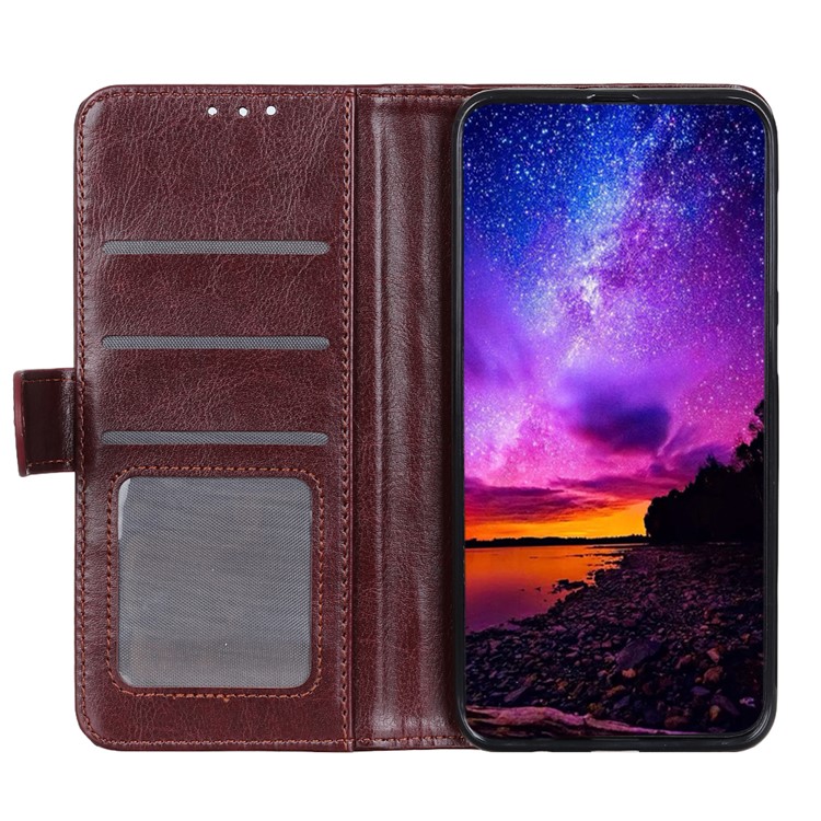 Crazy Horse Texture Leather Phone Wallet Case for Huawei nova 5/nova 5 Pro - Brown-4