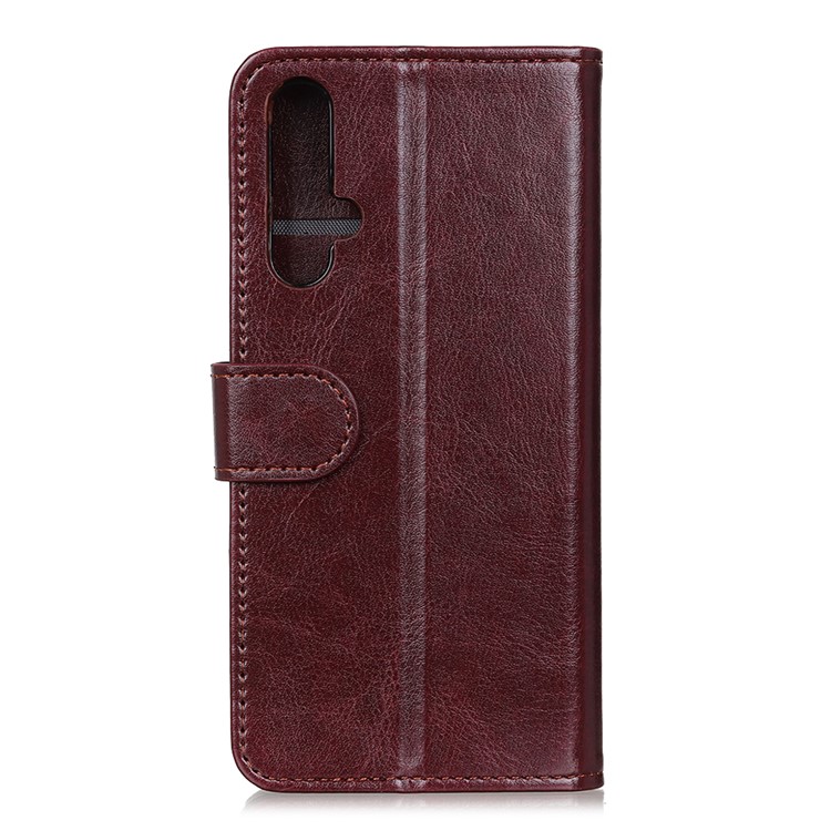 Crazy Horse Texture Leather Phone Wallet Case for Huawei nova 5/nova 5 Pro - Brown-6