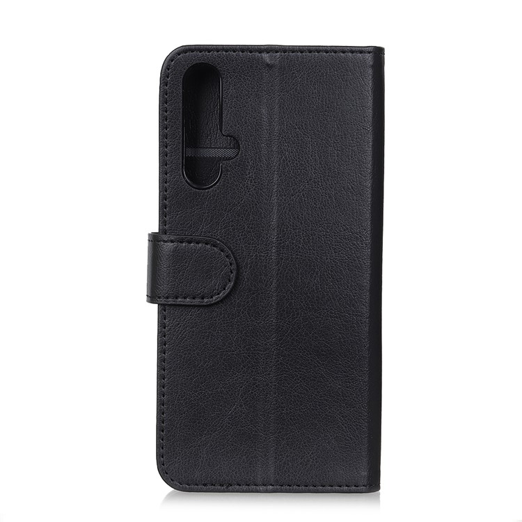 Wallet Stand Leather Phone Cover for Huawei nova 5/nova 5 Pro - Black-6