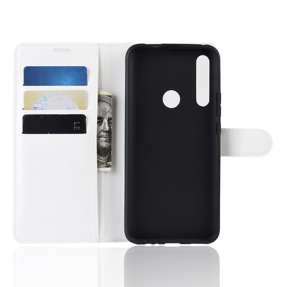 Litchi Texture Wallet Leather Phone Cover for Huawei P Smart Z / Y9 Prime 2019 / nova 5i - White-3