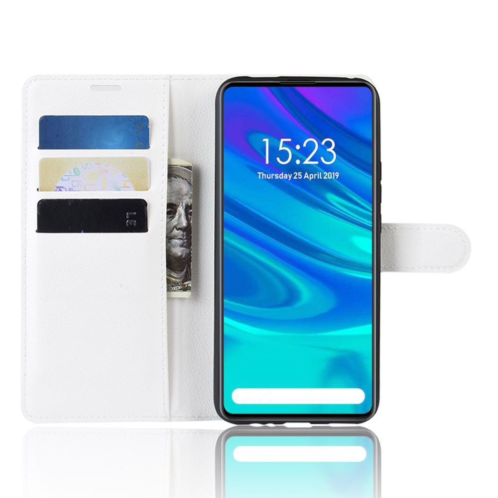 Litchi Texture Wallet Leather Téléphone Couverture Pour Huawei Honor 9X (global) / p Smart Z / Y9 Prime 2019 / Profitez de 10 Plus - Blanche