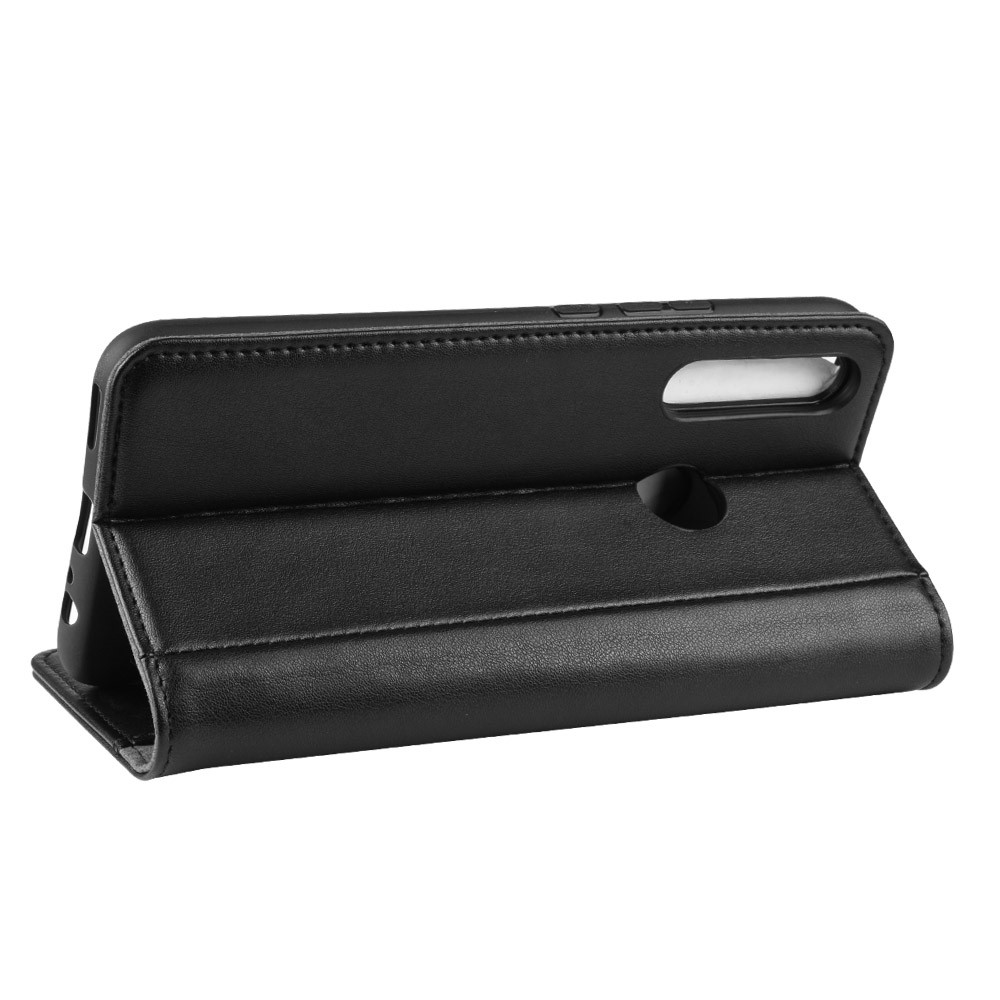 Genuine Split Leather Wallet Cover for Huawei P Smart Z / Y9 Prime 2019 / nova 5i - Black-6