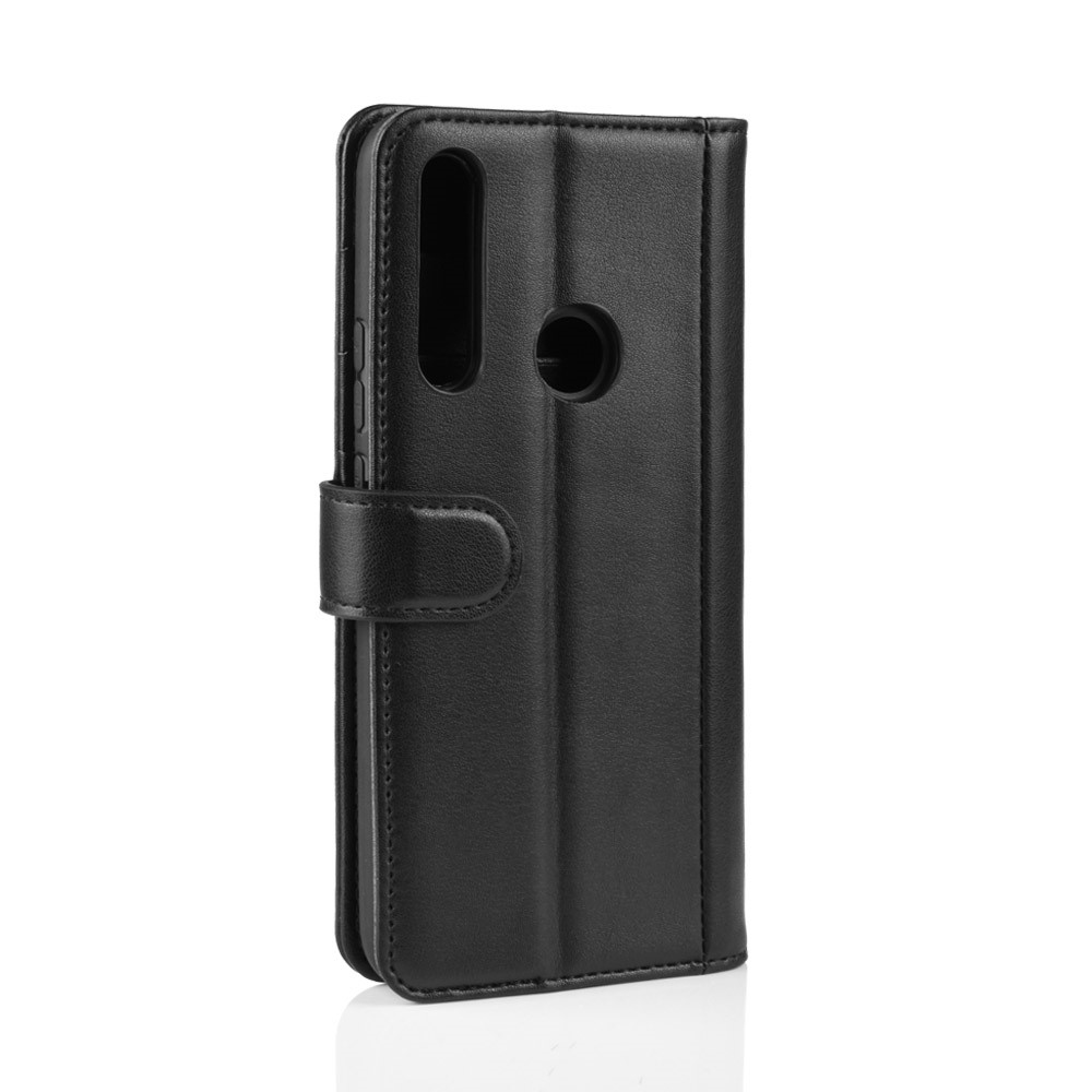 Cubierta De Billetera De Cuero Dividida Genuina Para HUAWEI HONOR 9X (GLOBAL) / P SMART Z / Y9 Prime 2019 / NOVA 5I - Negro