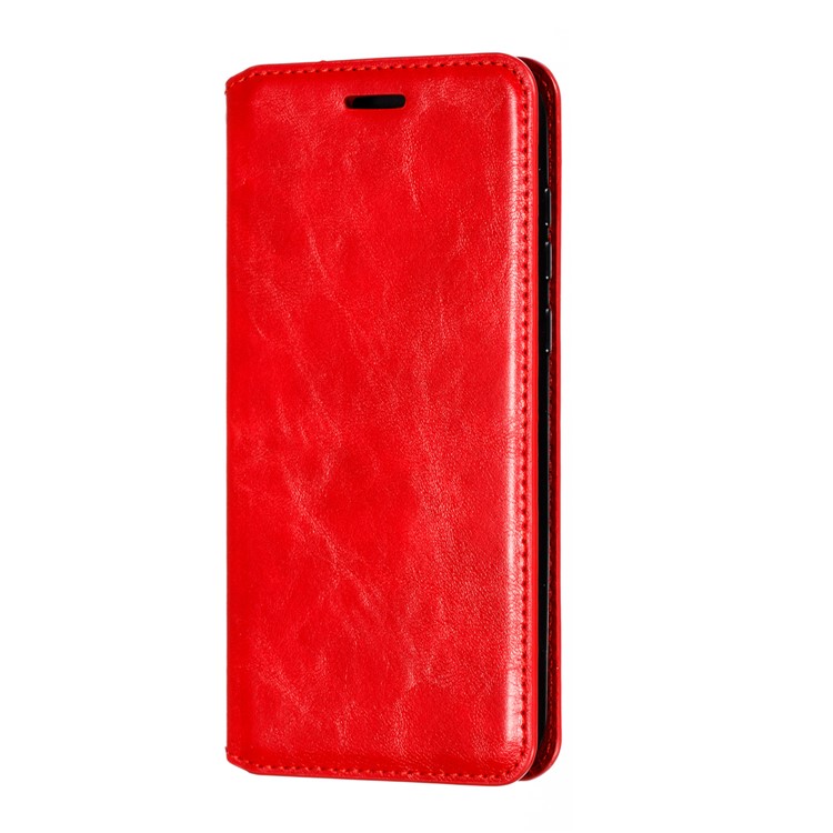 Auto-absorbed Crazy Horse Texture PU Leather Stand Case for Huawei Y5 (2019) / Honor 8S - Red-4