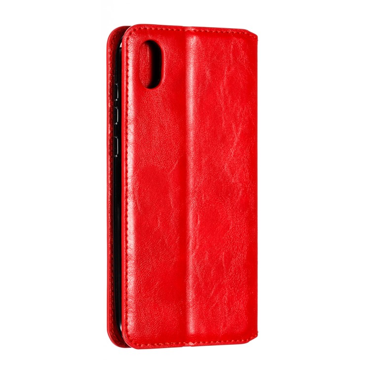 Auto-absorbed Crazy Horse Texture PU Leather Stand Case for Huawei Y5 (2019) / Honor 8S - Red-5