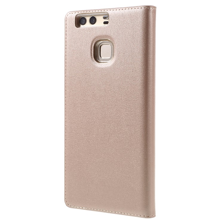 Smart View Window Leather Folio Cover for Huawei P9 - Rose Gold-2