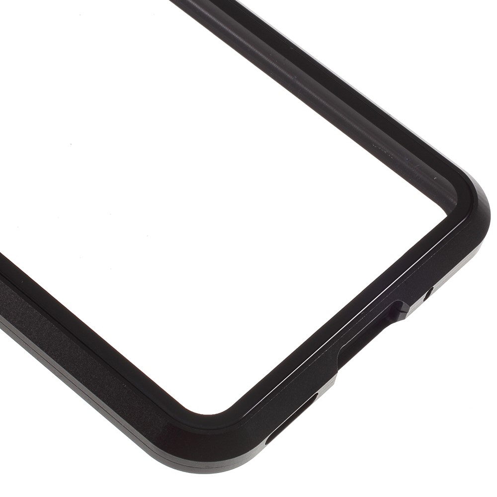 Detachable 2-in-1 Metal Magnetic Frame + Glass Back Phone Case for Huawei Honor 20 - Black-5