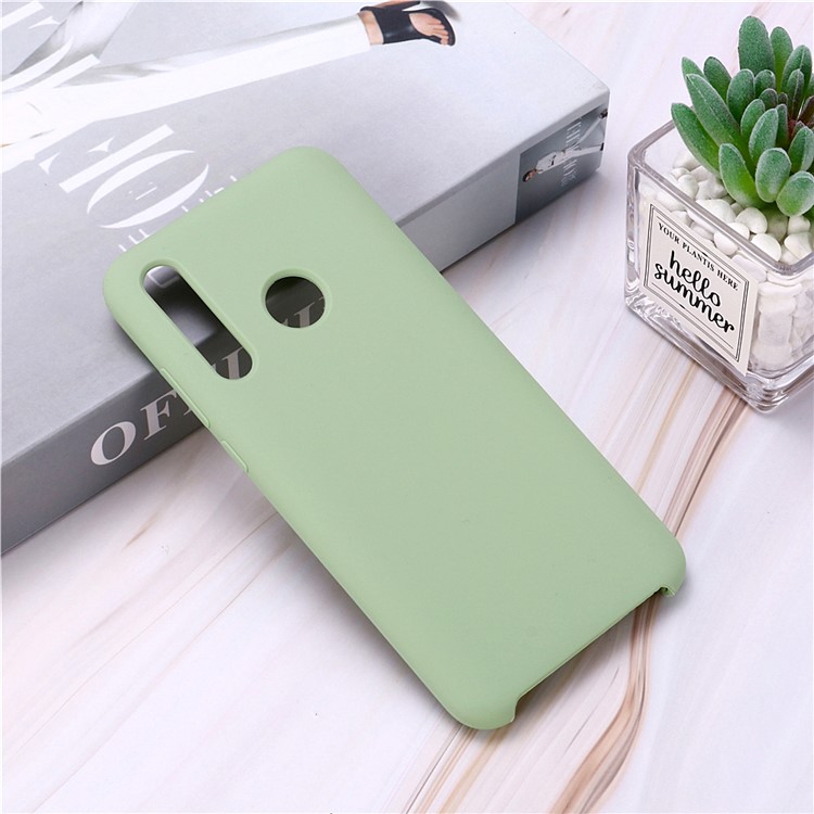 Soft Liquid Silicone Mobile Phone Case for Huawei Honor 10i - Green-6