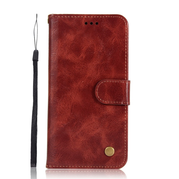 Premium Vintage Leather Wallet Case for Huawei Honor 20 - Wine Red-8