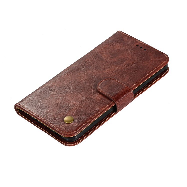 Premium Vintage Leather Wallet Case for Huawei Honor 20 - Wine Red-9