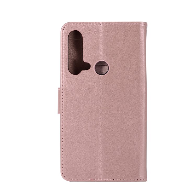 Imprinted Dream Catcher Owl Leather Wallet Case for Huawei P20 lite (2019) / nova 5i - Rose Gold-8