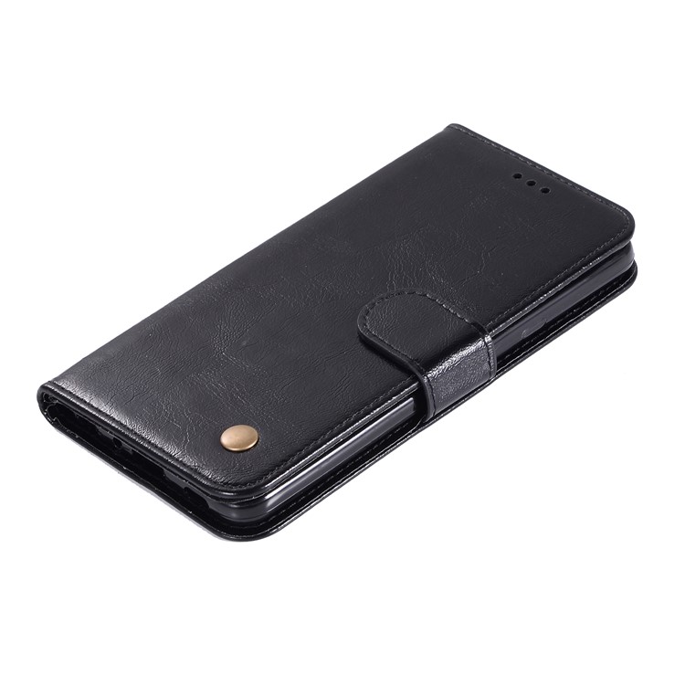 Premium Vintage Leather Wallet Stand Case for Huawei P20 lite (2019) / Nova 5i - Black-5