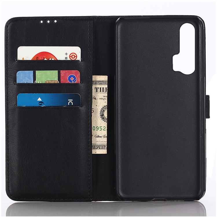 Retro Style Stand Wallet Leather Phone Cover for Huawei Honor 20 Pro - Black-3