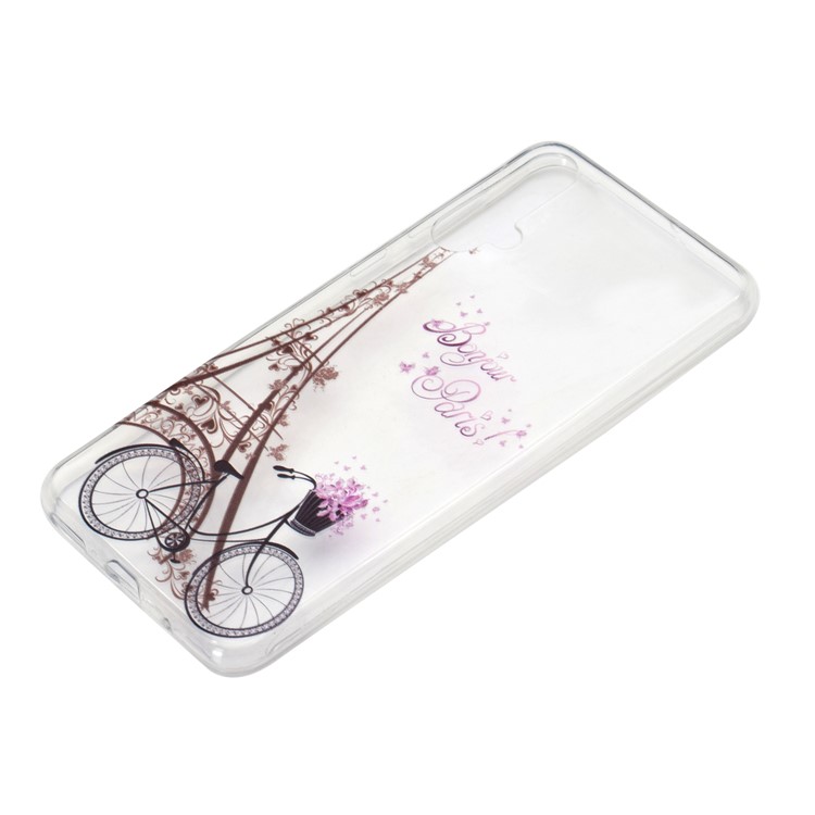 Pattern Printing Soft TPU Shell Cover for Huawei nova 5/nova 5 Pro - Eiffel Tower and Bicycle-3