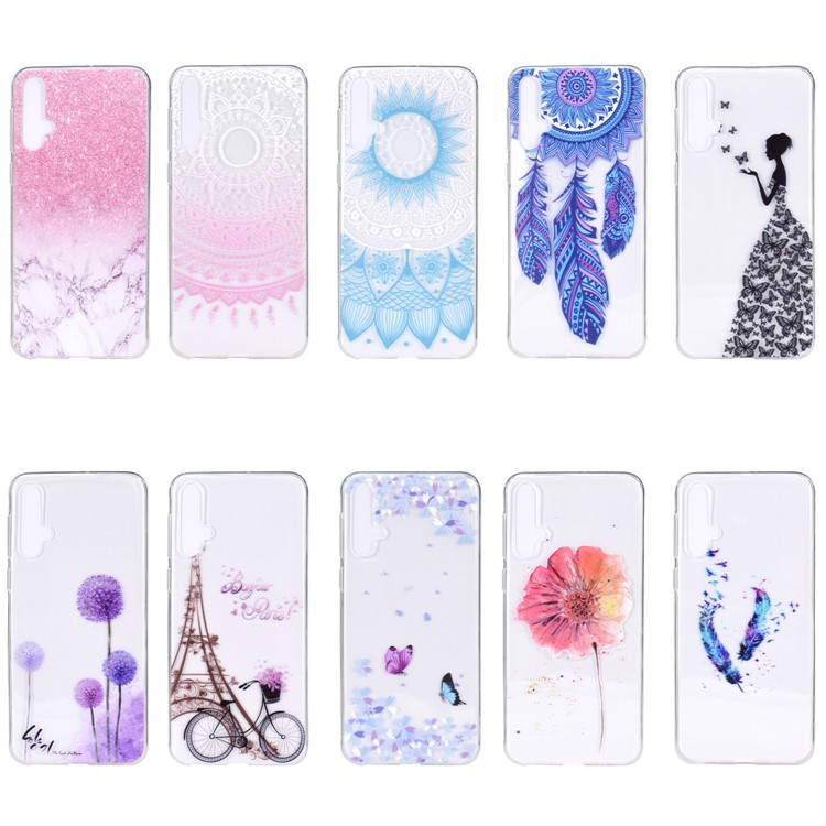 Pattern Printing Soft TPU Shell Cover for Huawei nova 5/nova 5 Pro - Eiffel Tower and Bicycle-7