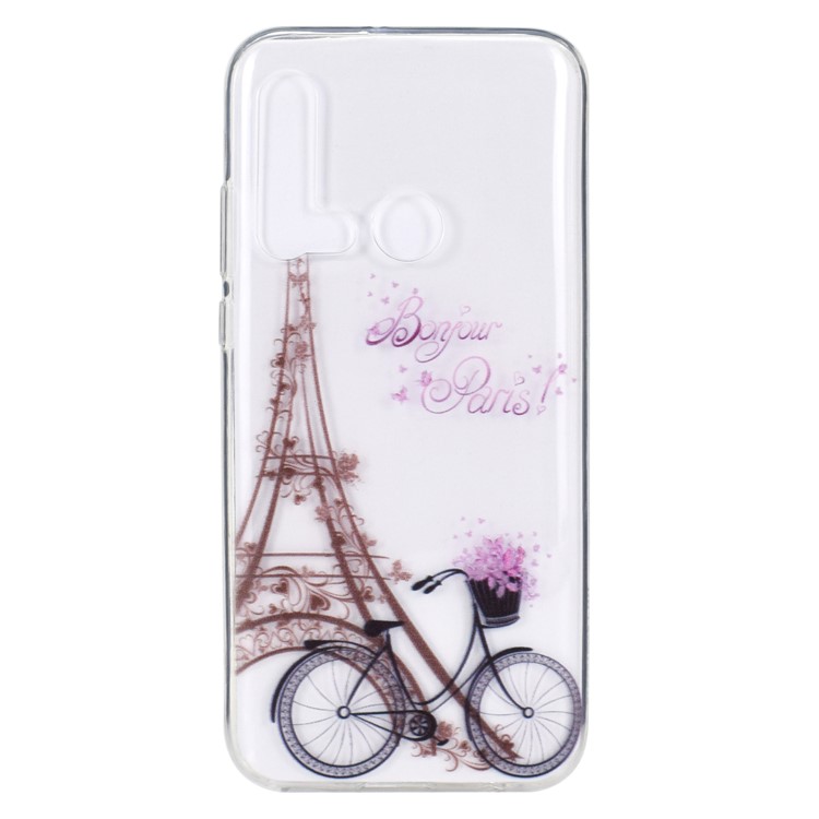 Pattern Printing TPU Case for Huawei P20 lite (2019) / nova 5i - Eiffel Tower and Bicycle-2