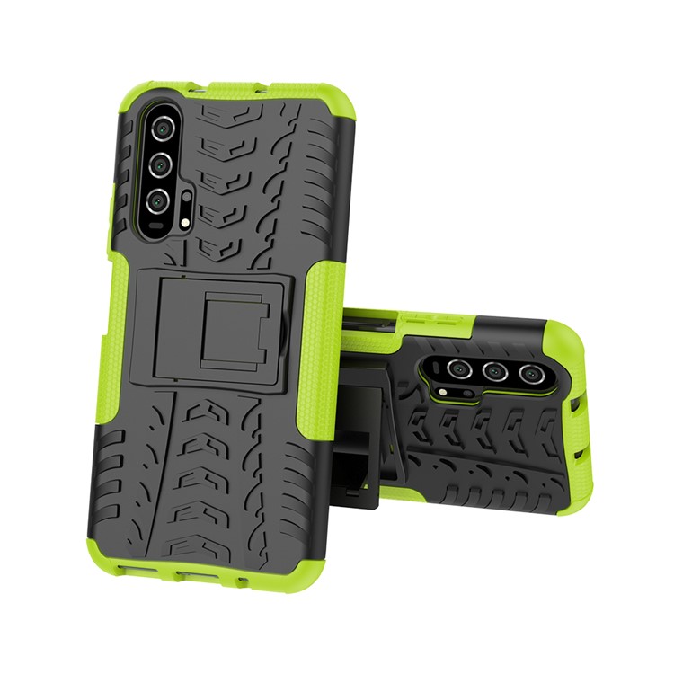 Anti-slip PC + TPU Hybrid Casing with Kickstand for Huawei Honor 20 Pro - Green-2