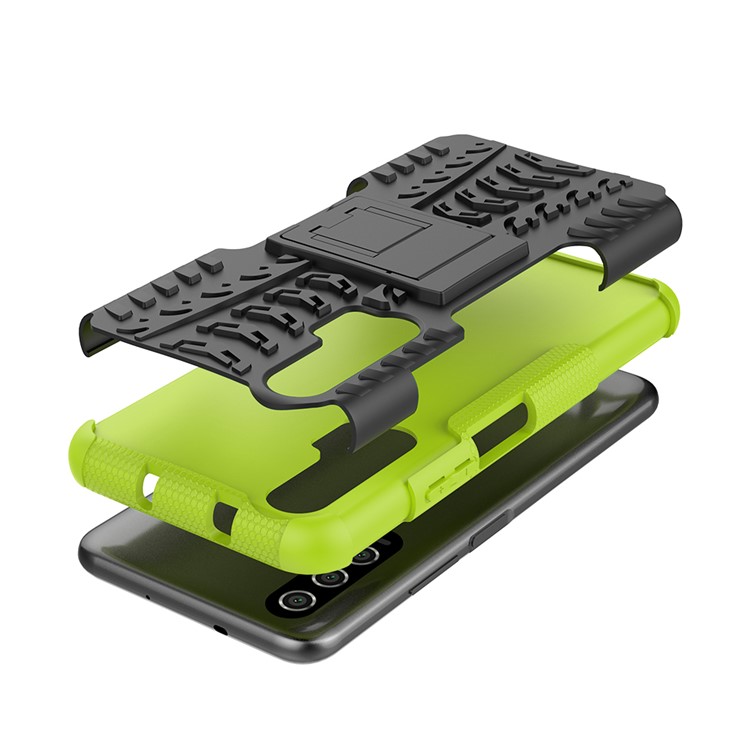 Anti-slip PC + TPU Hybrid Casing with Kickstand for Huawei Honor 20 Pro - Green-6