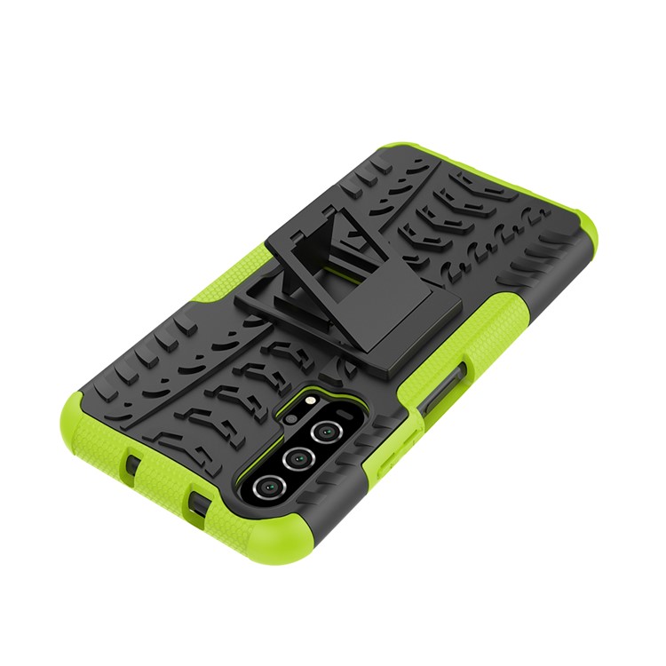 Anti-slip PC + TPU Hybrid Casing with Kickstand for Huawei Honor 20 Pro - Green-7